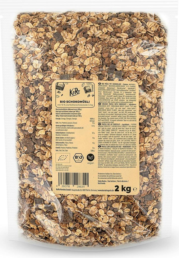 KoRo I Veganes  Schoko Müsli 2 kg Produktbild 