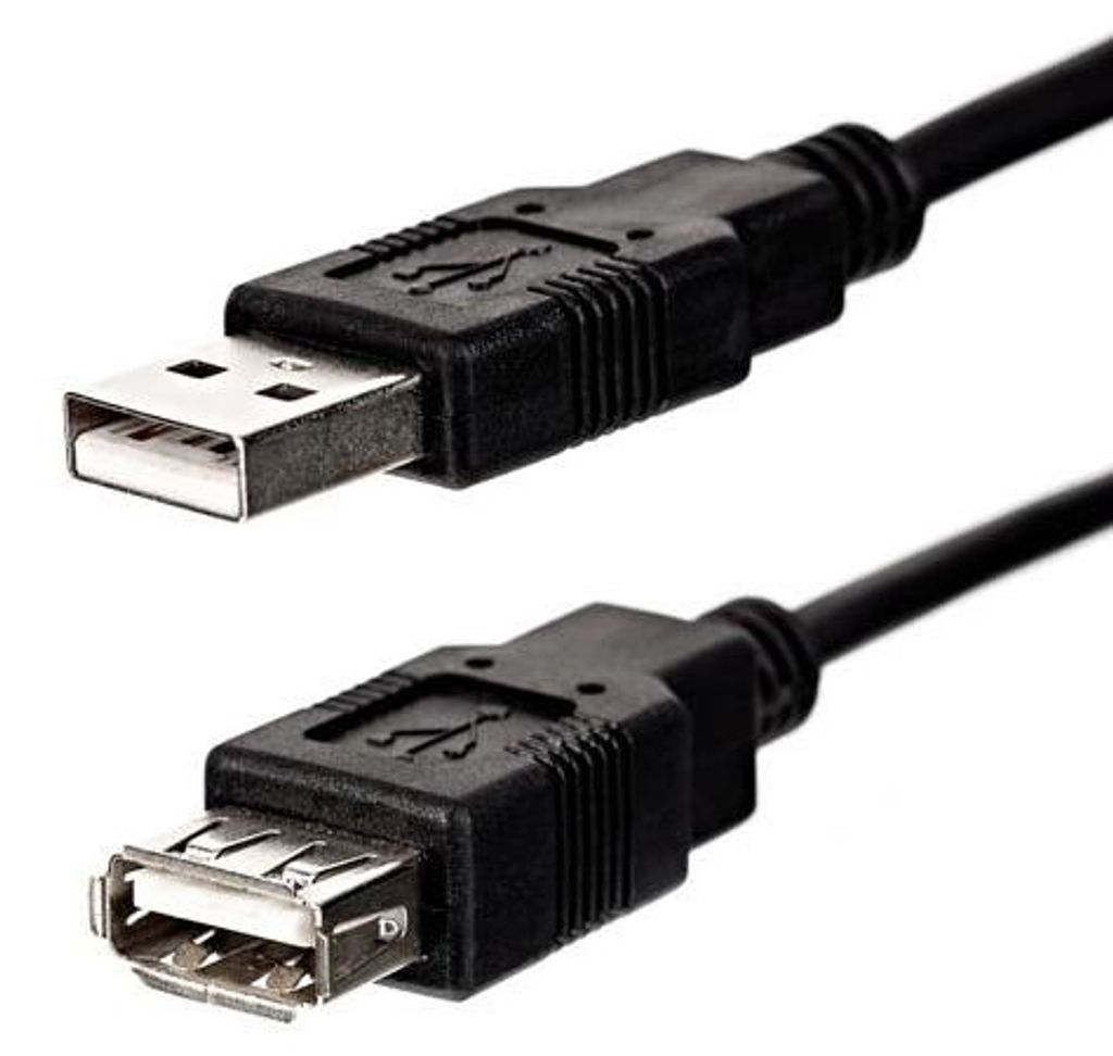 Logo Economy USB-Verlängerungskabel (2.0), USB A M - USB A F, 3m, schwarz