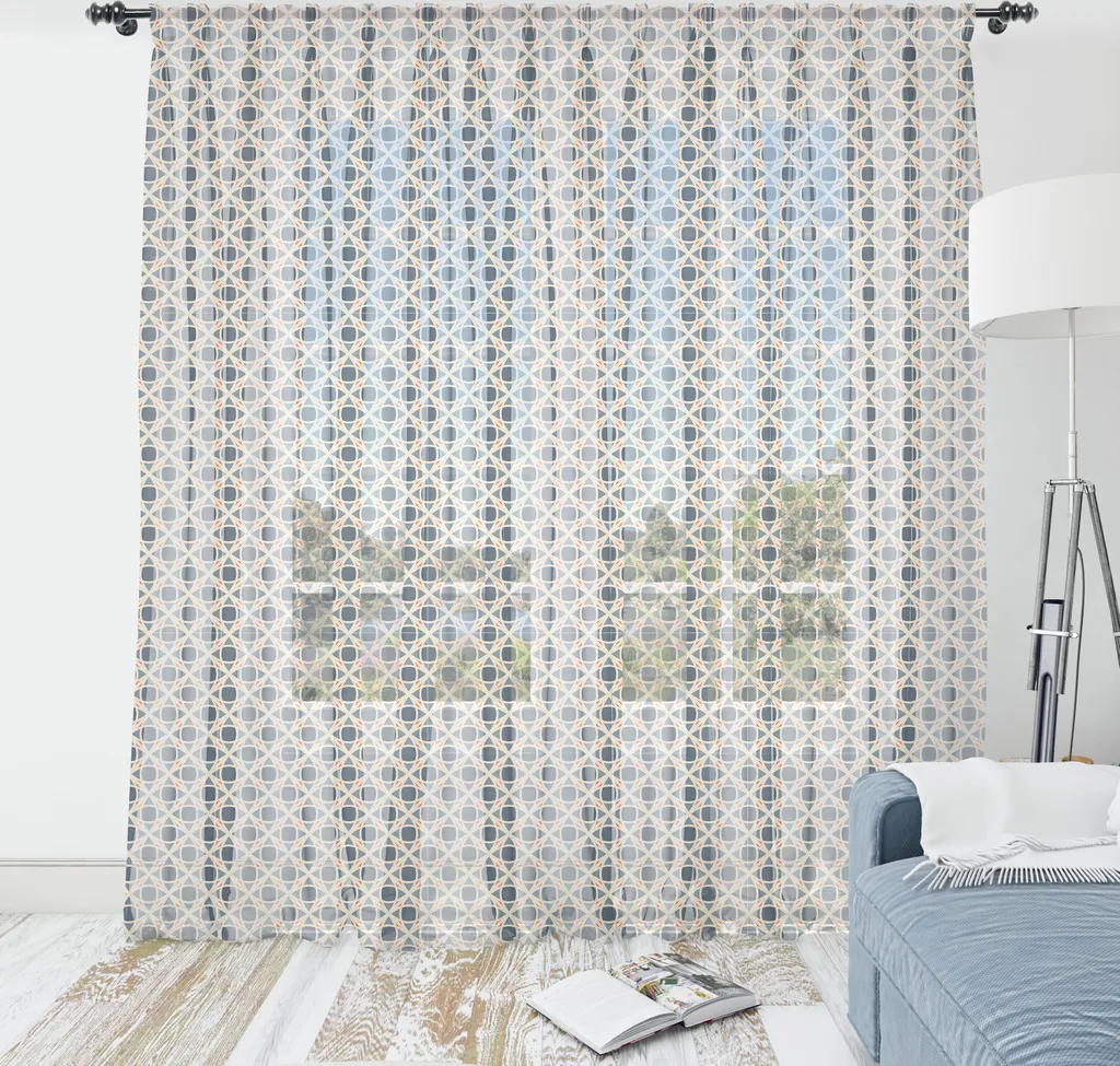 ABAKUHAUS Arazzo astratto, Disegno artistico di forme funky continue, Arazzo in raso setoso per soggiorno e camera da letto, 210 cm x 274 cm, Blu grigio Champagne