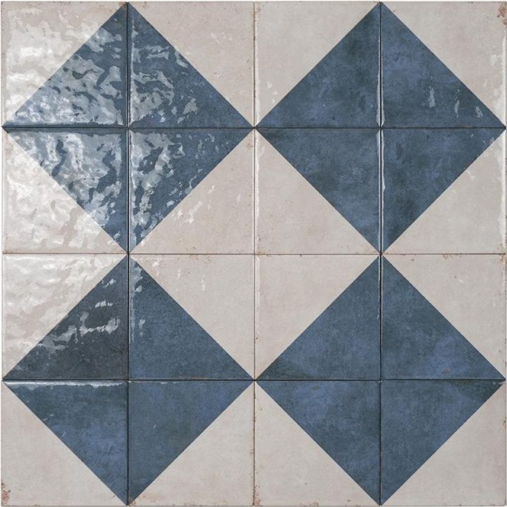 Fliese Bari Blau Bunt Glänzend | 15 x 15 cm | 0.5 m²/s