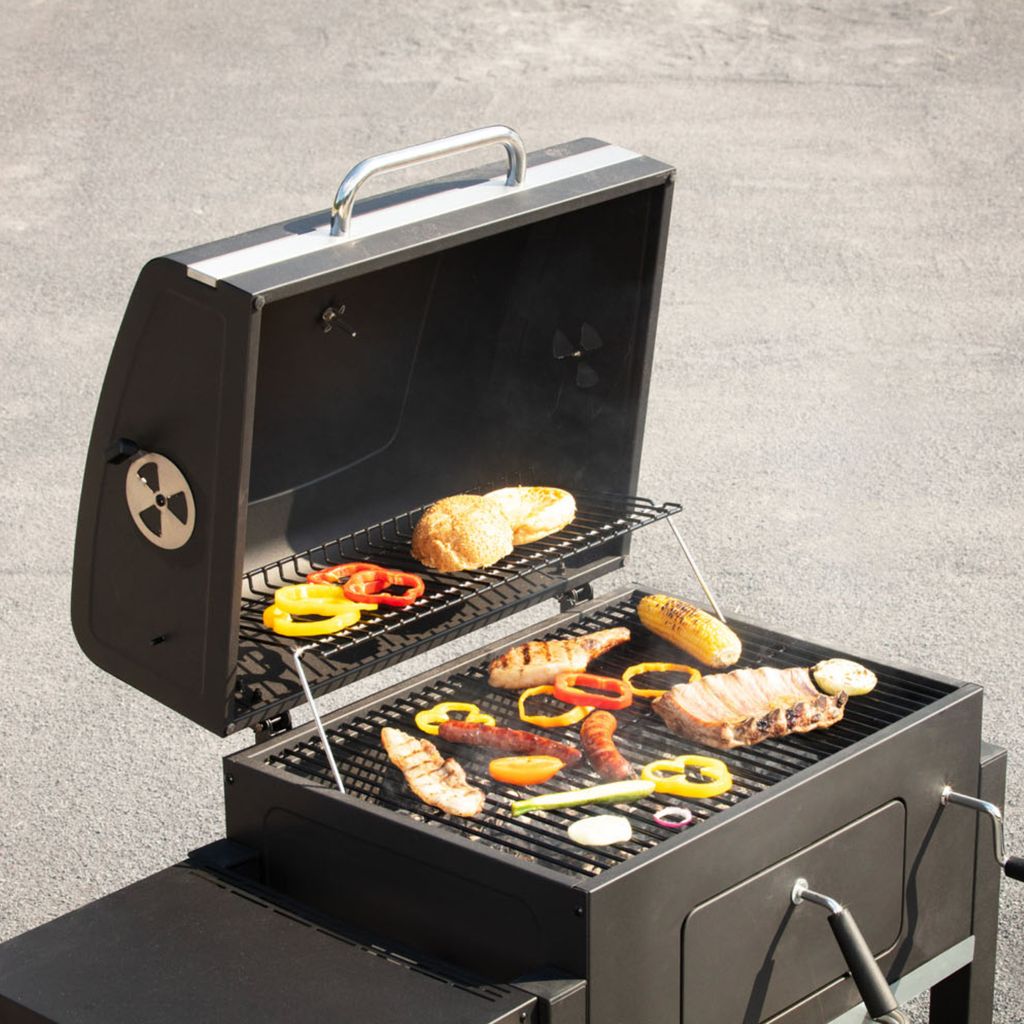 Grill na węgiel drzewny Centaurus, stal emaliowana, wózek Zdjęcie produktu 8