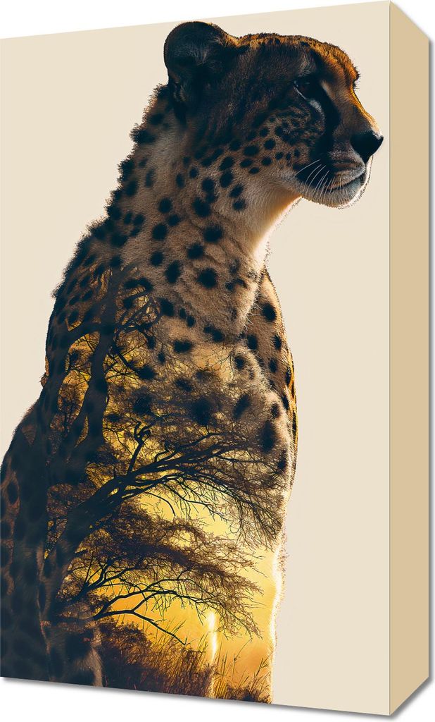 Bild 30x50cm Gepard Geist der Savanne