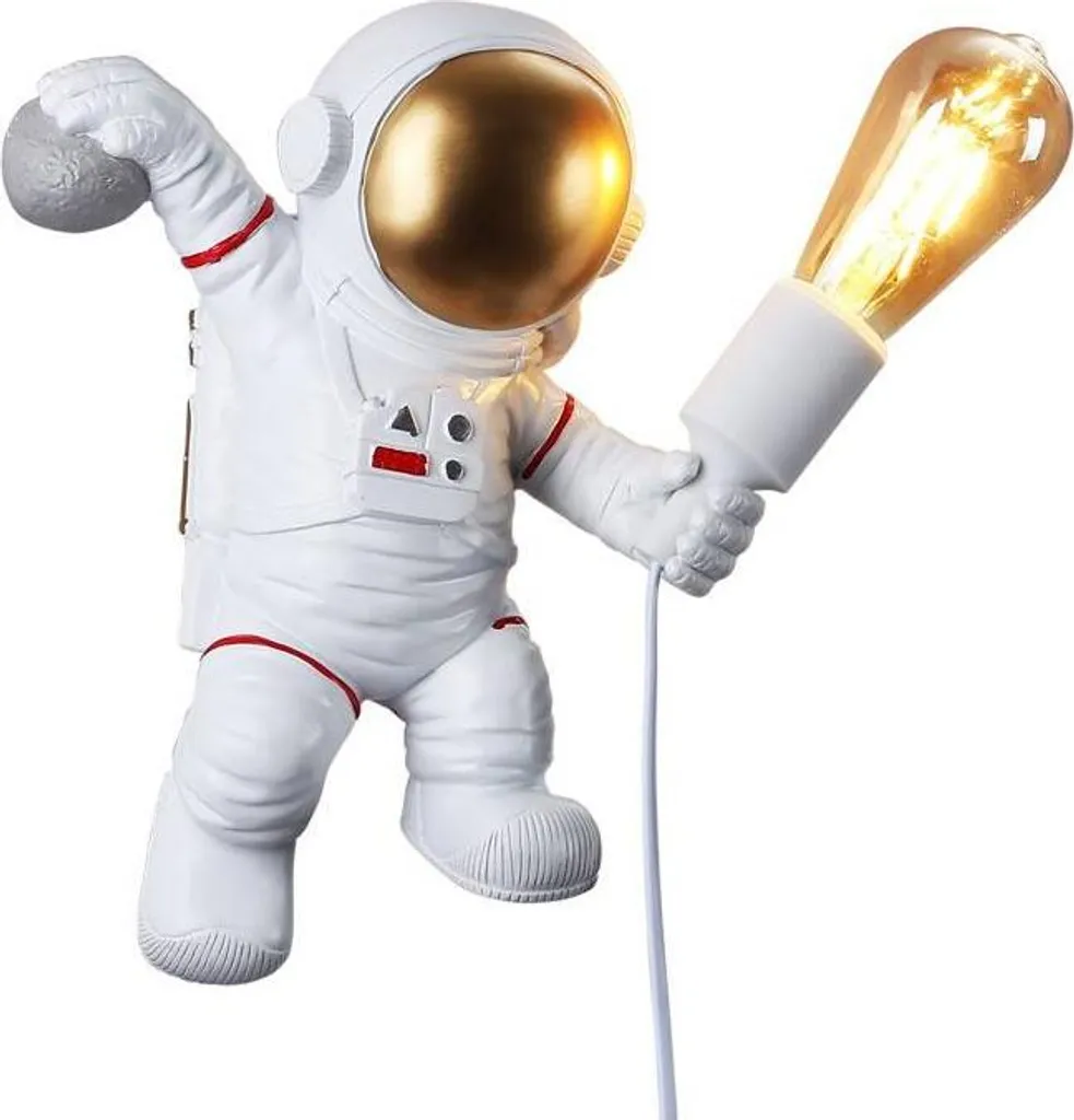 Veilleuse astronaute Neil LED design lune 3D pour chambre de garçon