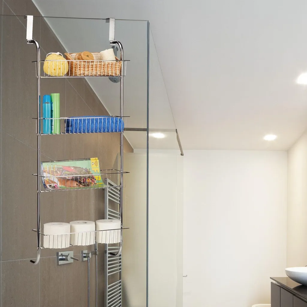 Rangement de douche à suspendre chromé pour optimiser votre intérieur