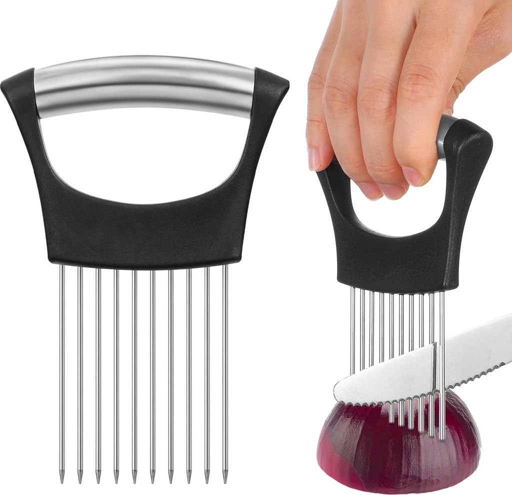 Zitronenschneider Gemüseschneider Lebensmittel Schneider Küchenhilfe zum Schneiden von Gemüse Fleisch Kartoffeln Karotten - Edelstahl Zwiebelhalter
