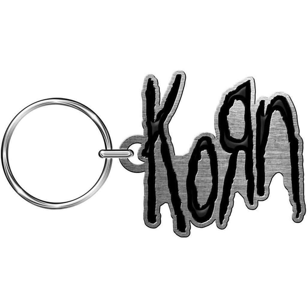 Korn - Emaille Schlüsselanhänger Logo RO7933 (Einheitsgröße) (Schwarz/Grau)