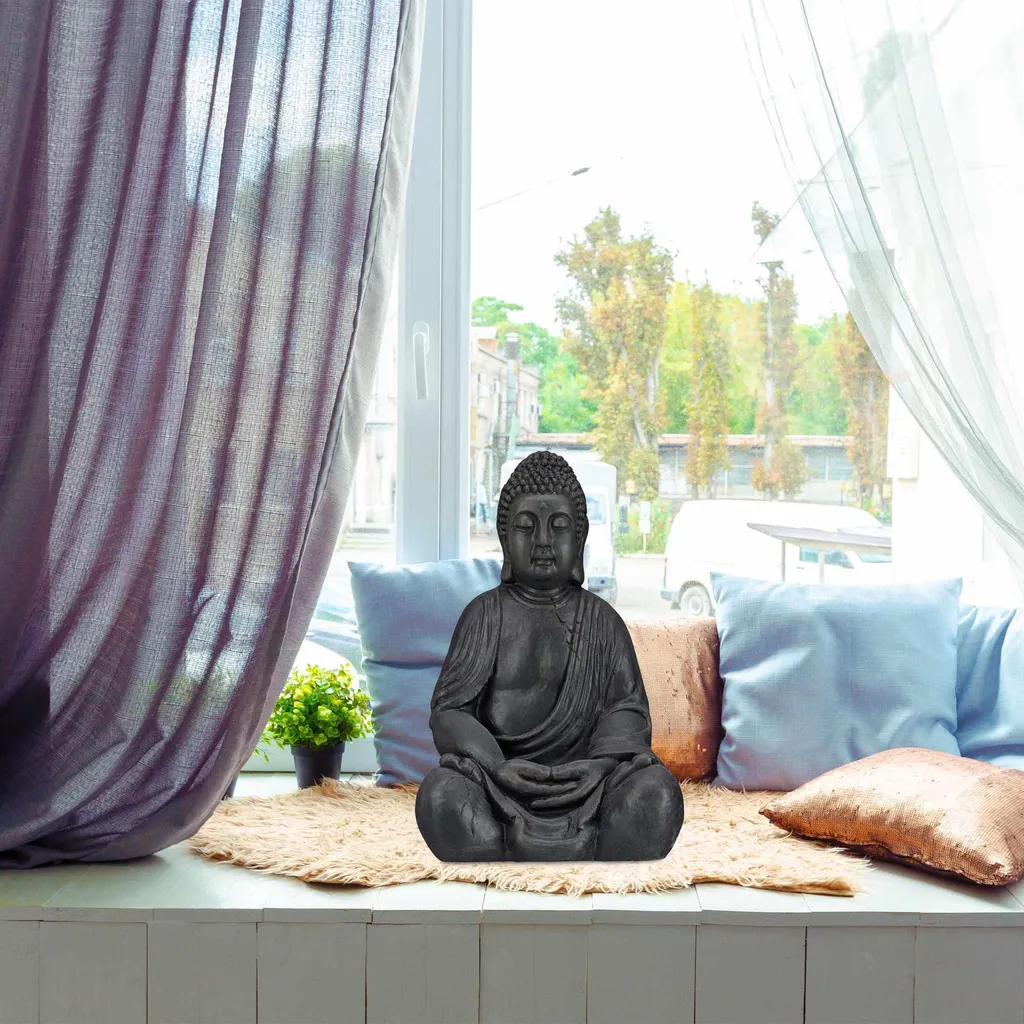 Grande Statue Bouddha de 50 cm décorative pour salon et terrasse