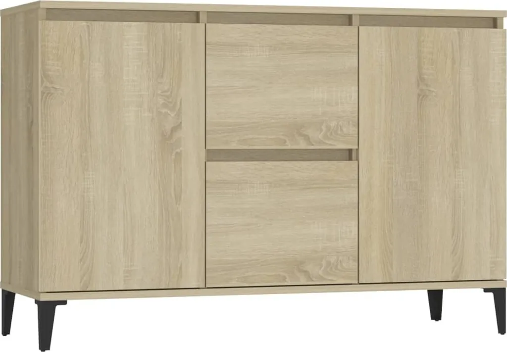Meuble Buffet Chêne Sonoma 102x35x70 cm finition bois naturel