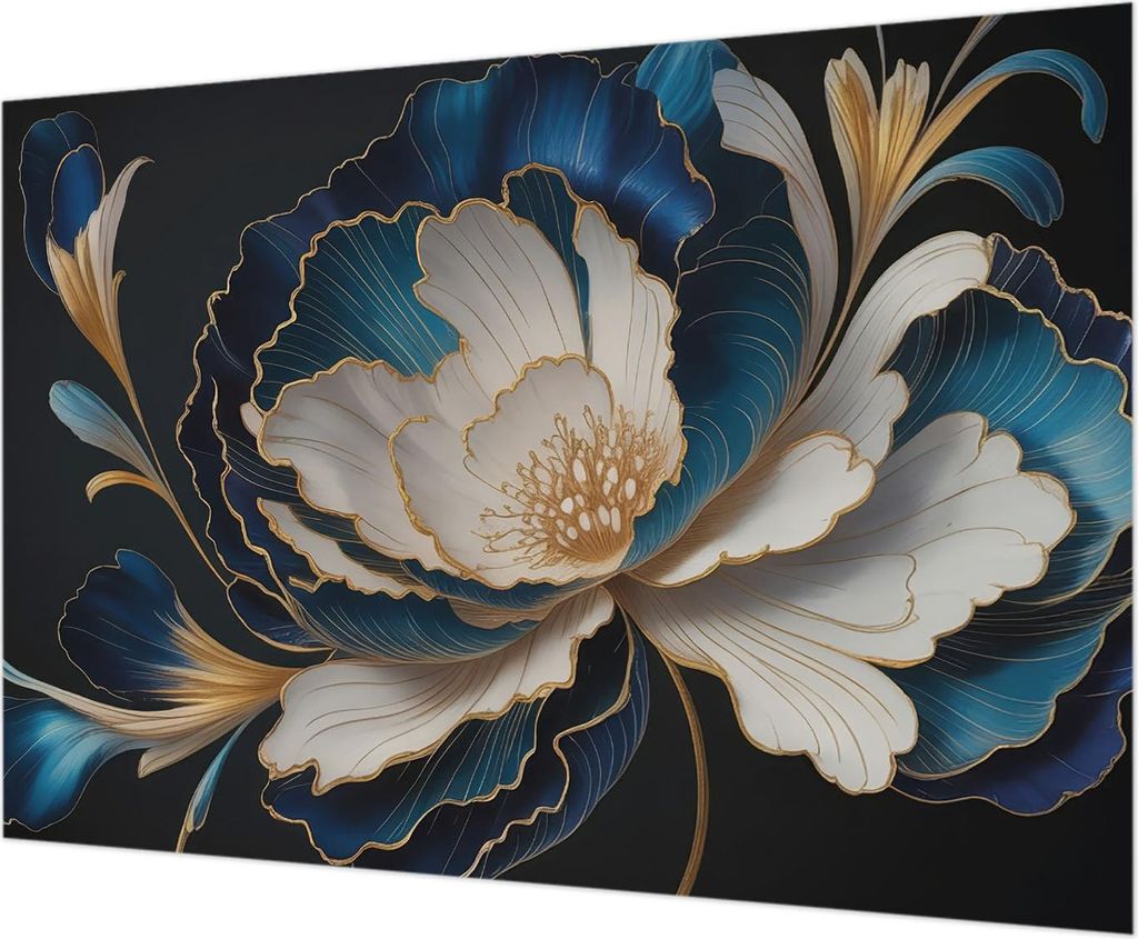 Wandtapete - Dekorative Tapete für Wohnzimmer - Tapetenfolie für Wanddekoration - 208x146 cm - Blumenmuster