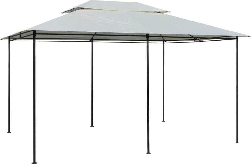 vidaXL Gartenpavillon mit Gardinen 4x3 m Weiß