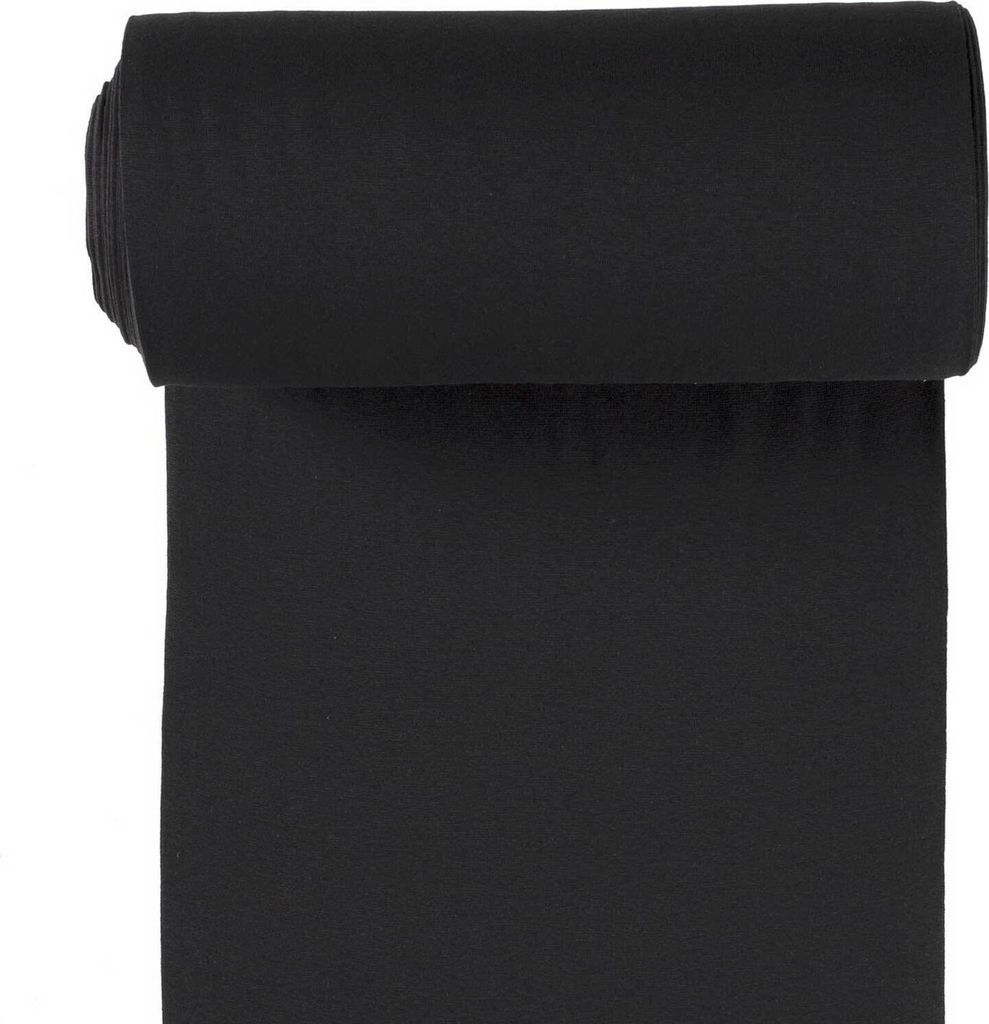 10m Rolle Bündchenstoff Uni 35/70cm Schlauchware Jersey Bezugsstoff