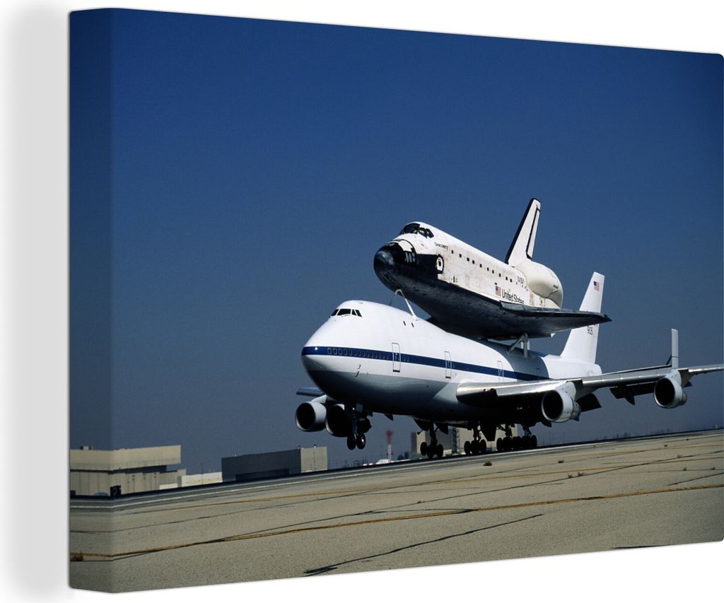 OneMillionCanvasses - Leinwandbilder - 140x90 cm, NASA - Flugzeuge - Space Shuttle, Wandbilder Kunstdruck Wanddekoration - Foto auf Leinwand - Ge...