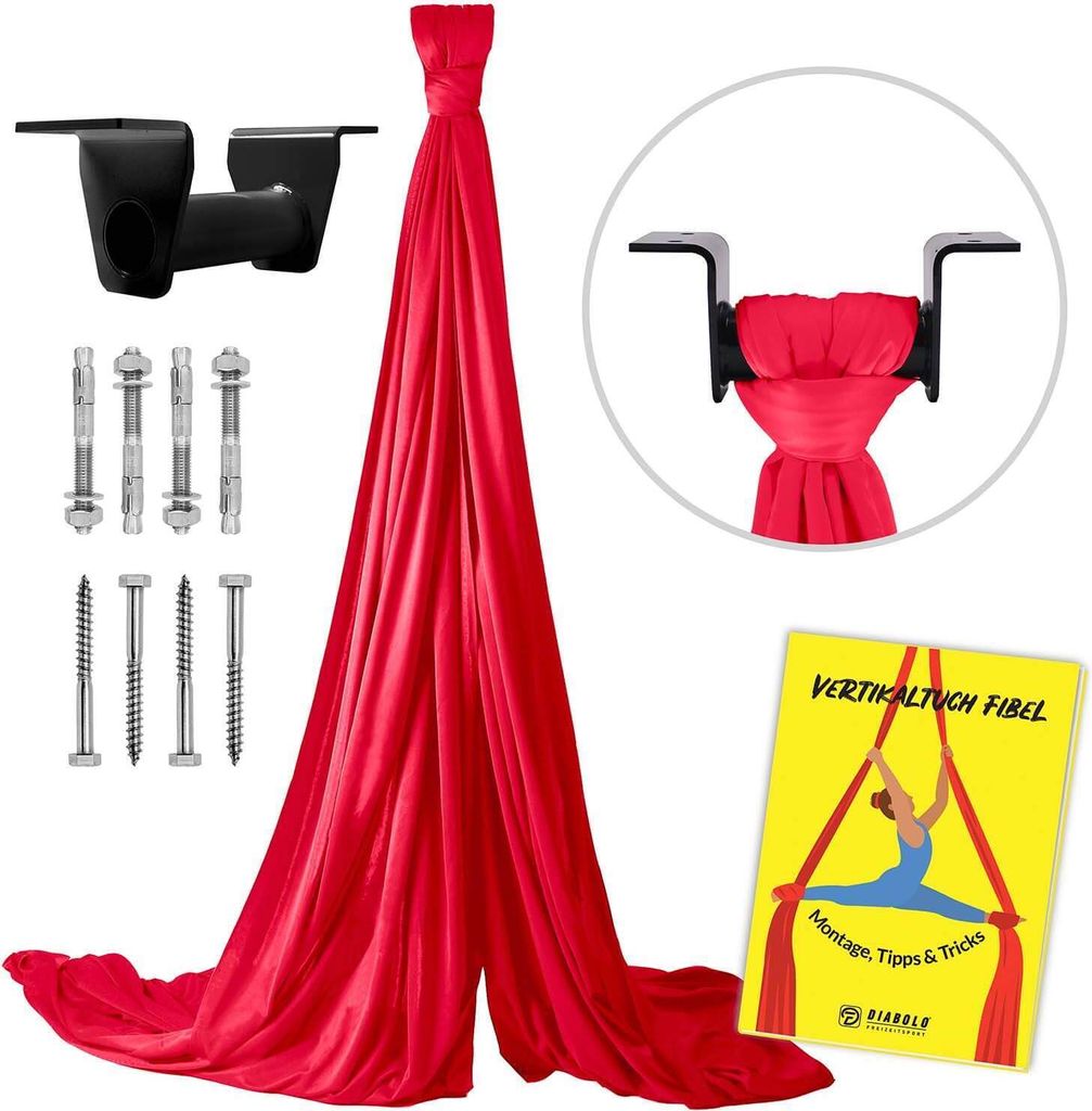 Diabolo-Tuch Luftakrobatik 6 m rot mit Produktbild 