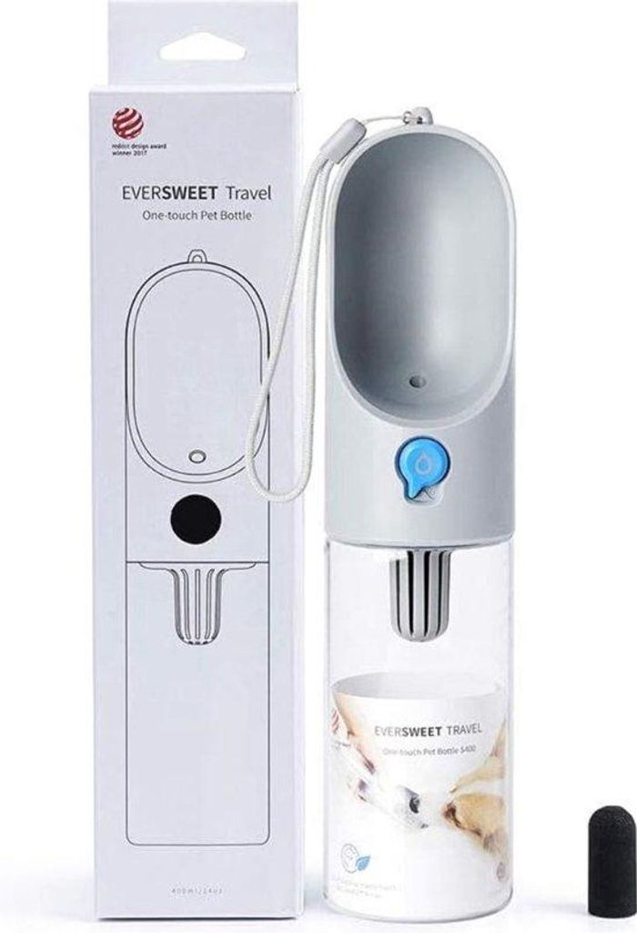 Hundetrinkflasche für unterwegs - Hundetrinkflasche - Trinkflasche für Hunde - Durable Plastik - Ideal für Hundewanderungen