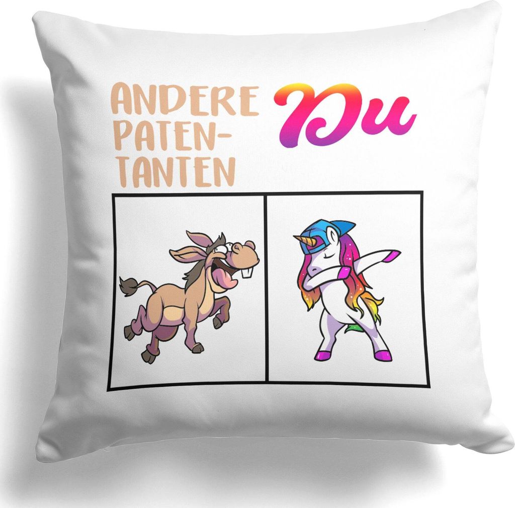 22Feels Patentante Geschenk Patin Kissen Taufe Dekoration Taufpatin Geburststag Weihnachten Deko Frauen Wohnaccessoire Wohnzimmer Schlafzimmer Couch