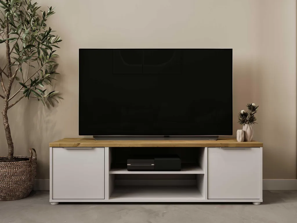 Meuble TV de Salon 135 cm ACCESS pour Ranger Consoles et Accessoires
