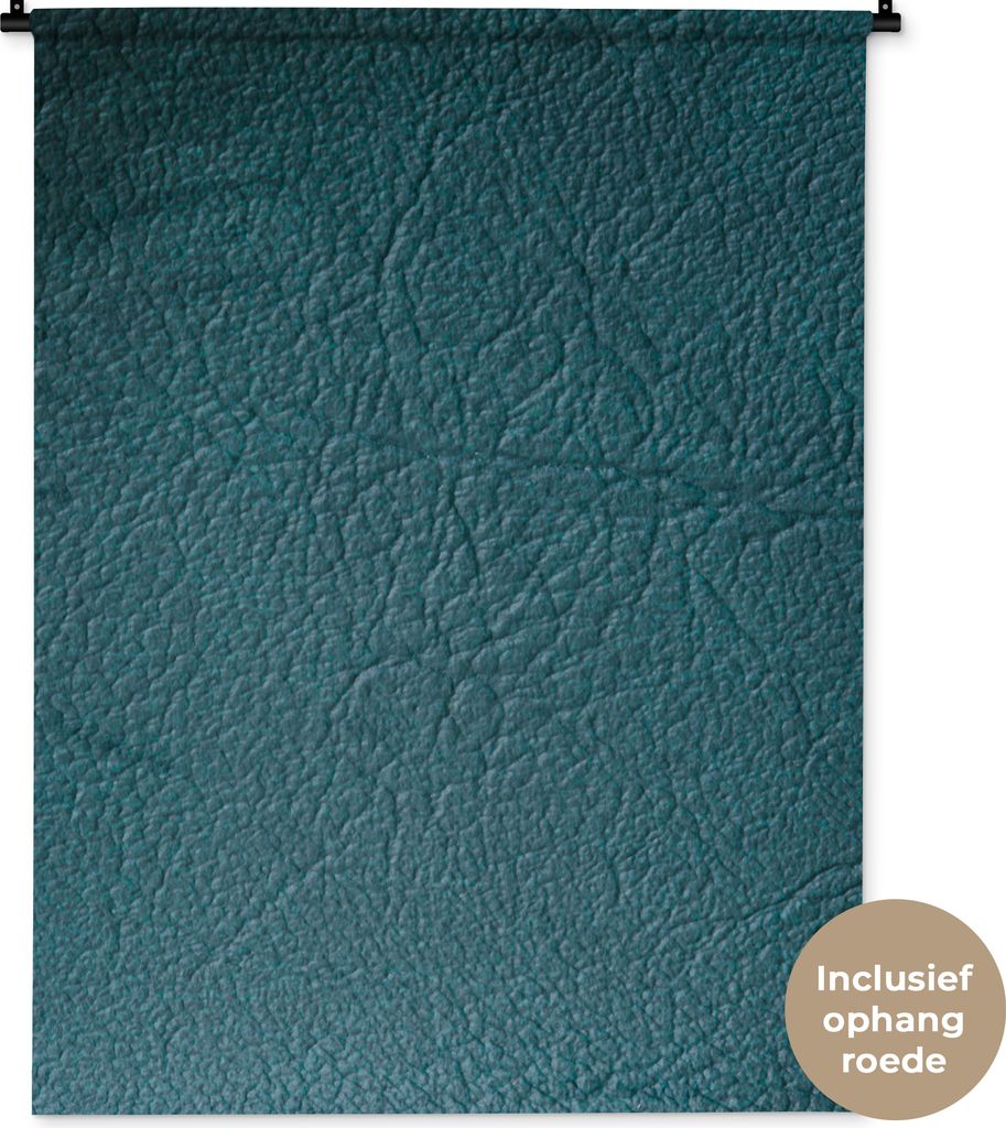 MuchoWow Wandteppich Wandbehang Leder - Lederoptik - Grün - Blau 90x120 cm Tapisserie Dekoration Wandtuch - Wanddeko