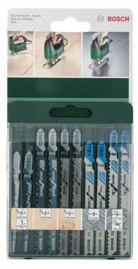 Bosch Stichsägeblatt-Set 10-tlg. T-Schaft Holz & Metall Produktbild 