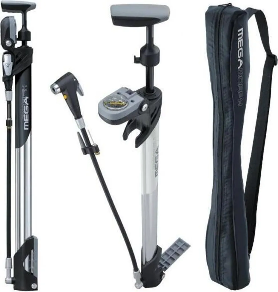 Topeak Mega Morph TMGM-1B pompe avec manomètre et tête SmartHead