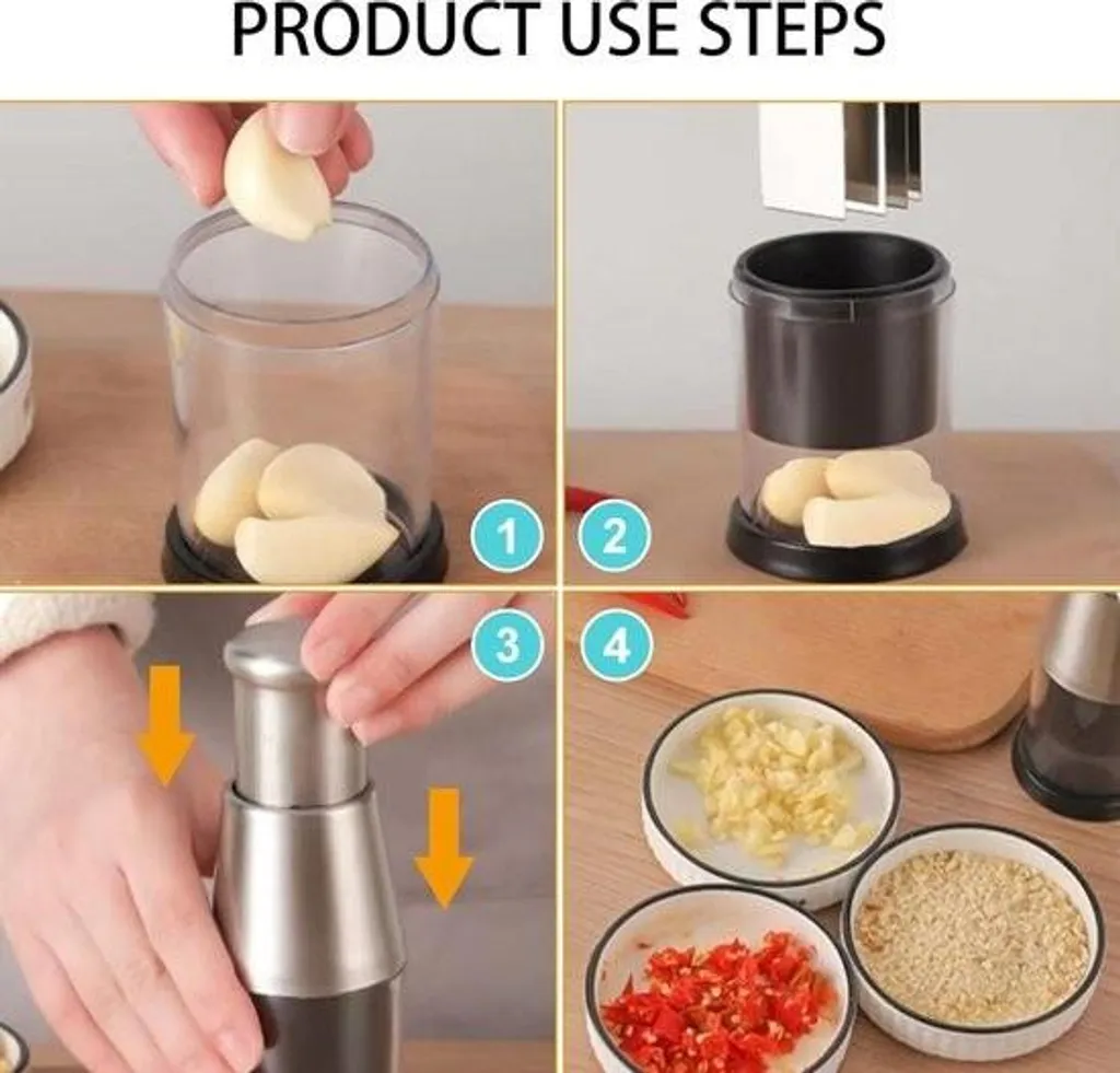 Genossen Tritatutto Manuale Per Cipolle 900ml Verde - 3 Lame Acciaio Inox + Frullatore A Corda