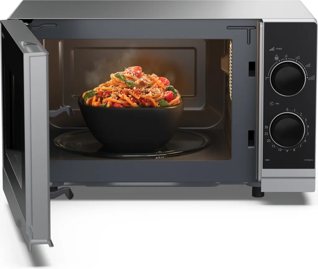 Micro-ondes Compact 20L Sharp YC-PS201AE-S - Idéal pour Petites Cuisines