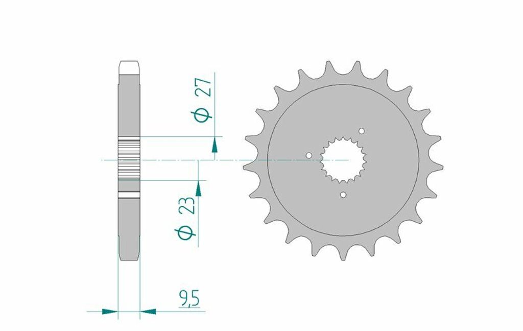AFAM Stahl Standard Ritzel vorne - 530