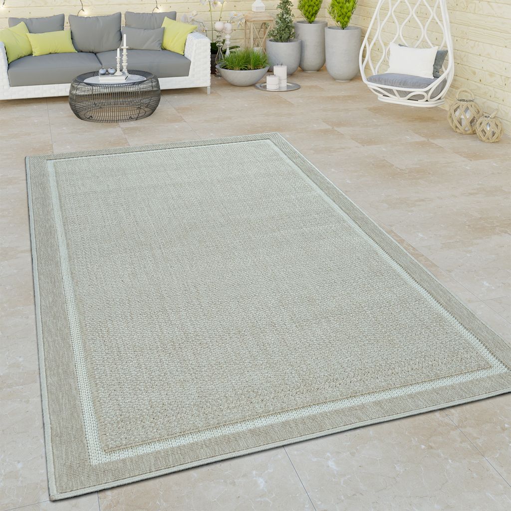 Outdoor Teppich Skandinavisch wetterfest Modern & Pflegeleicht für Innen & Außen Grösse 120x170 cm