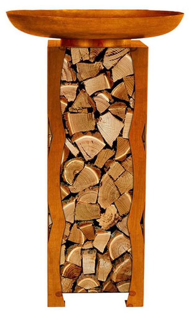 HOME DELUXE - Rost Feuerschale - FRANK, Maße: 34 x 91 x 34 Produktbild 
