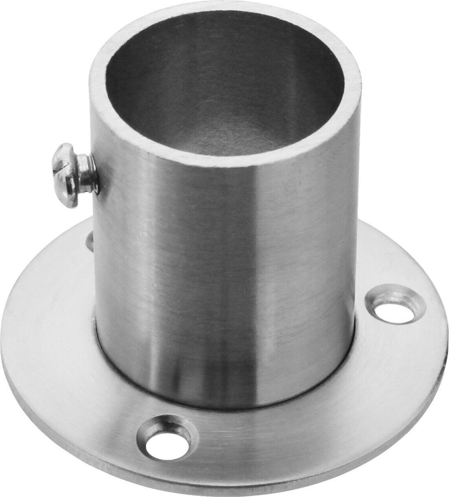 Edelstahl Flansch geschliffen Flanschverbindung Wandanker Wandflansch Ø25mm