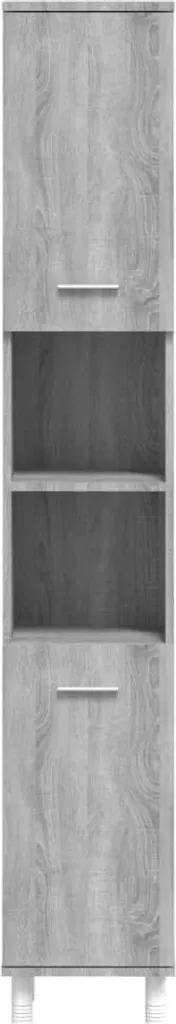 vidaXL Mobile da bagno Grigio Sonoma 30x30x179 cm Materiale a base di legno - 6