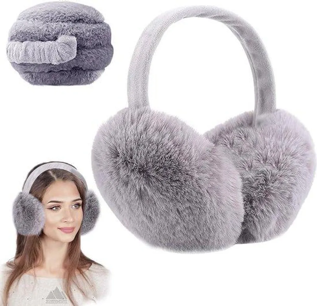Cache-oreilles souples et rabattables pour hiver - Modèle Mixte Noir