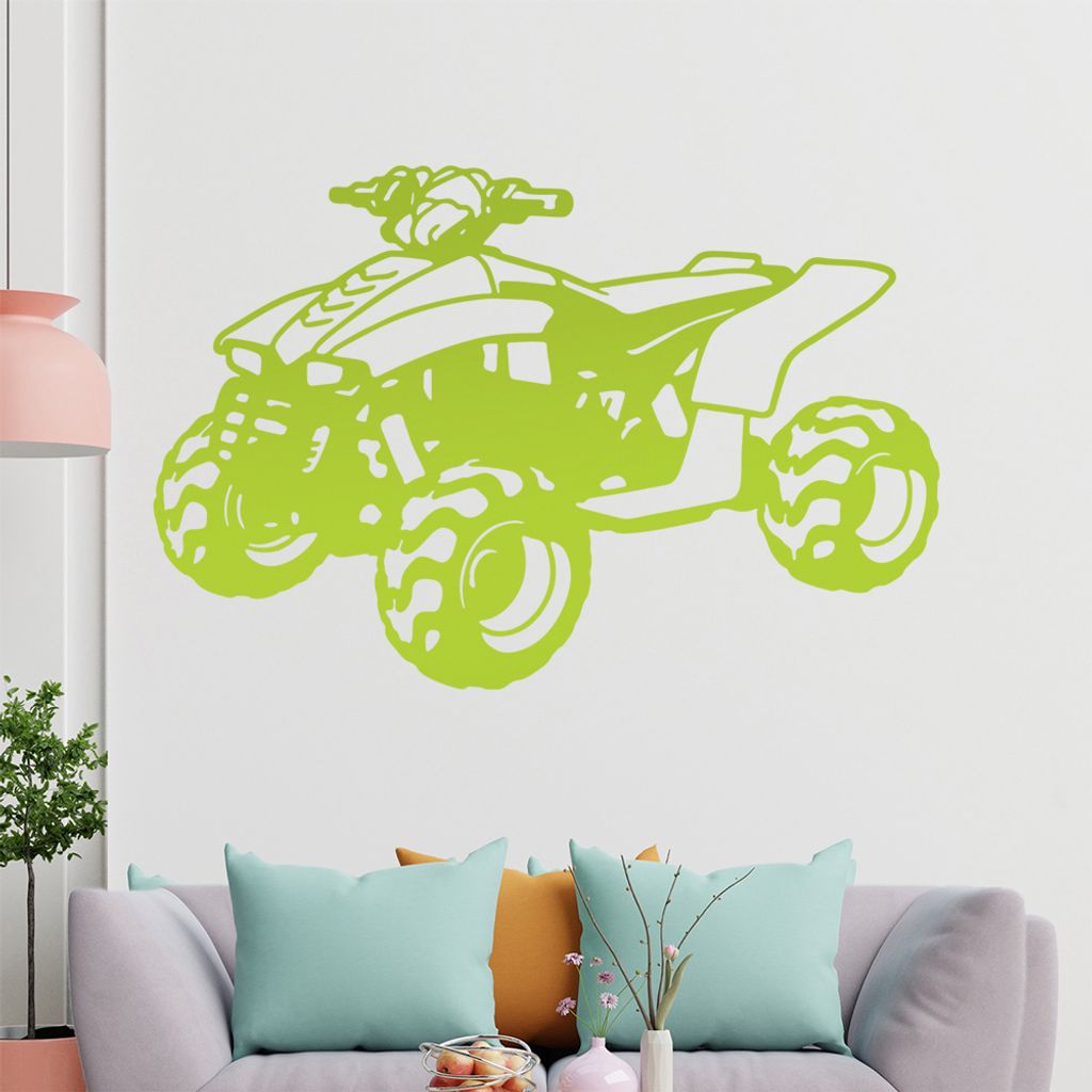 KIWISTAR Quad - Bike Offroad Tour Wandtattoo in 6 Größen - Wandaufkleber Wall Sticker - Dekoration, Küche, Wohnzimmer, Schlafzimmer, Badezimmer