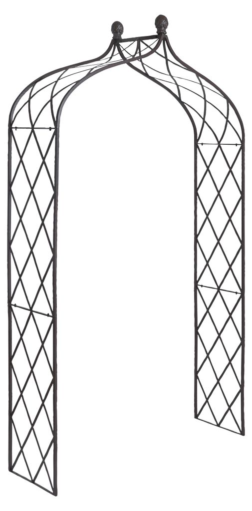 Dehner Rosenbogen Great Bentley, ca. 140 x 275 x 40 cm (B/H/T), Eisen pulverbeschichtet, braun
