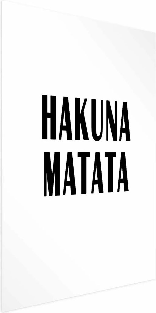 Posterpapier Poster - Hakuna Matata 29.7x42 cm Text m-A-0784-ao-a