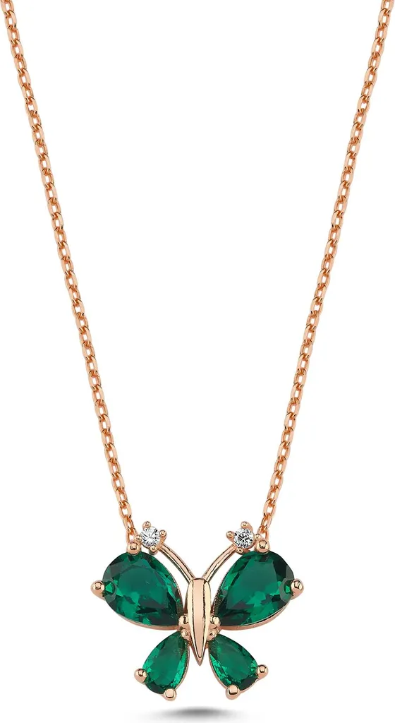 Bijou Libellule Argent 925 et Or Rose - Collier Femme pour Soirée Chic