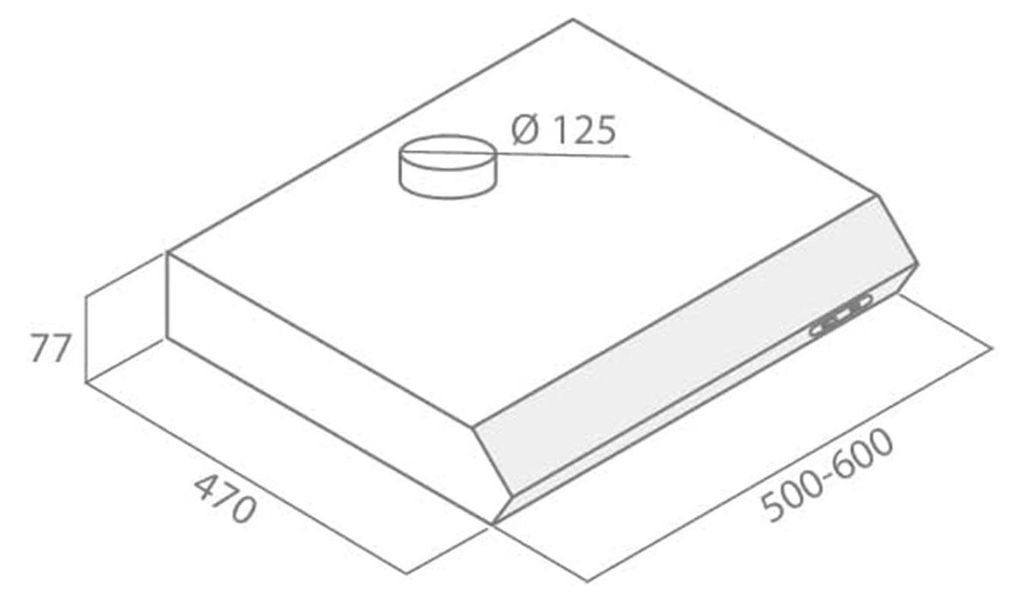 DH630SL, recirkulácia vzduchu, 60 cm, 35 kWh/rok, čierna Obrázok produktu 
