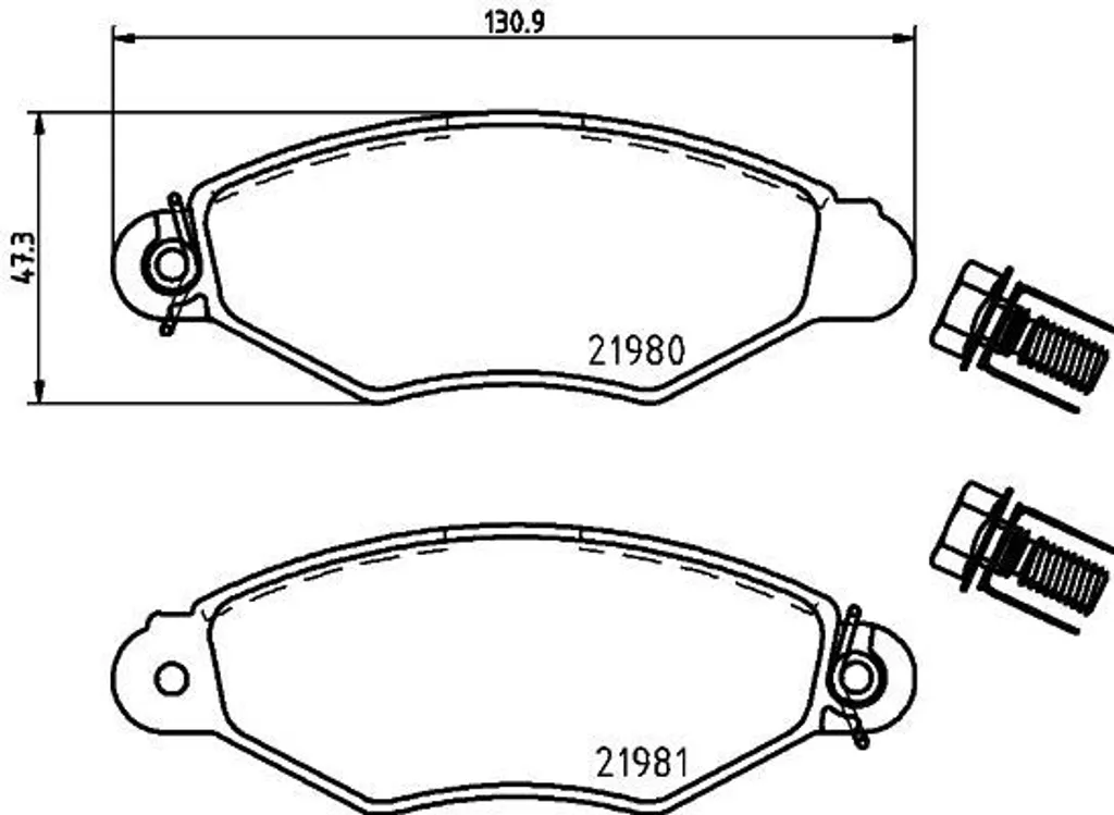 Plaquettes HELLA Haute Performance OE 09938205 pour Peugeot 206 2A/C
