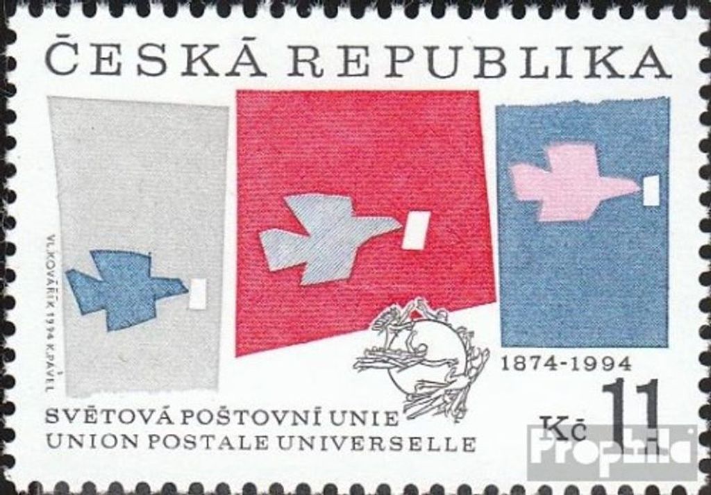 Briefmarken Tschechien 1994 Mi 48 (kompl.Ausg.) postfrisch UPU