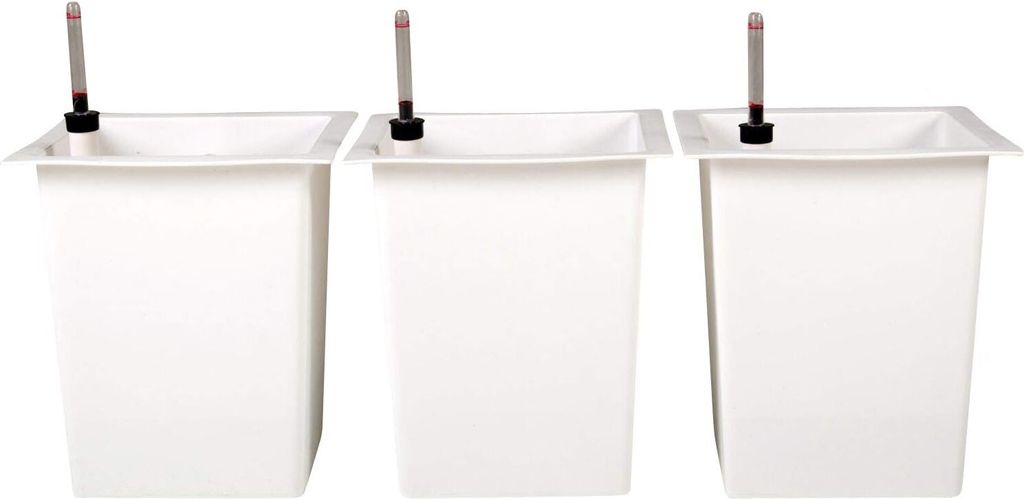 VIVANNO Pflanzkübel-Zubehör Kunststoff EINSATZ Bewässerung Konisch, Weiß matt - 29x29x32 cm