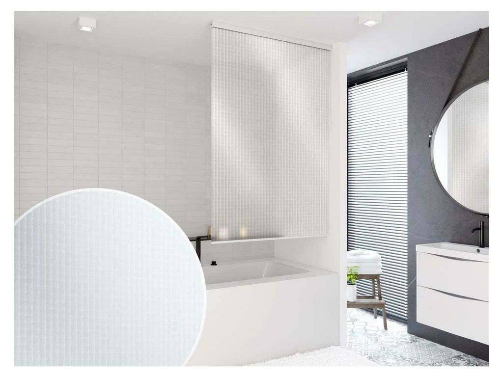 HALB- 140 cm BREIT 3D OPTIK MOSAIK 140x240 CM! SHOWER ROLLO CURTAIN