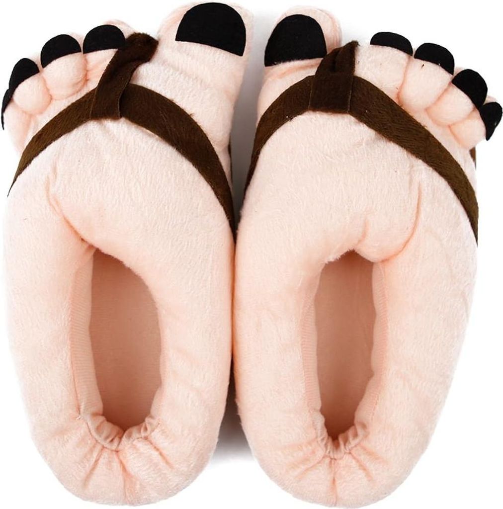 Damen Cartoon Zehen Große Füße Samt Anti-Rutsch Warme Weiche Hausschuhe Baumwolle Indoor Home Bodenschuhe