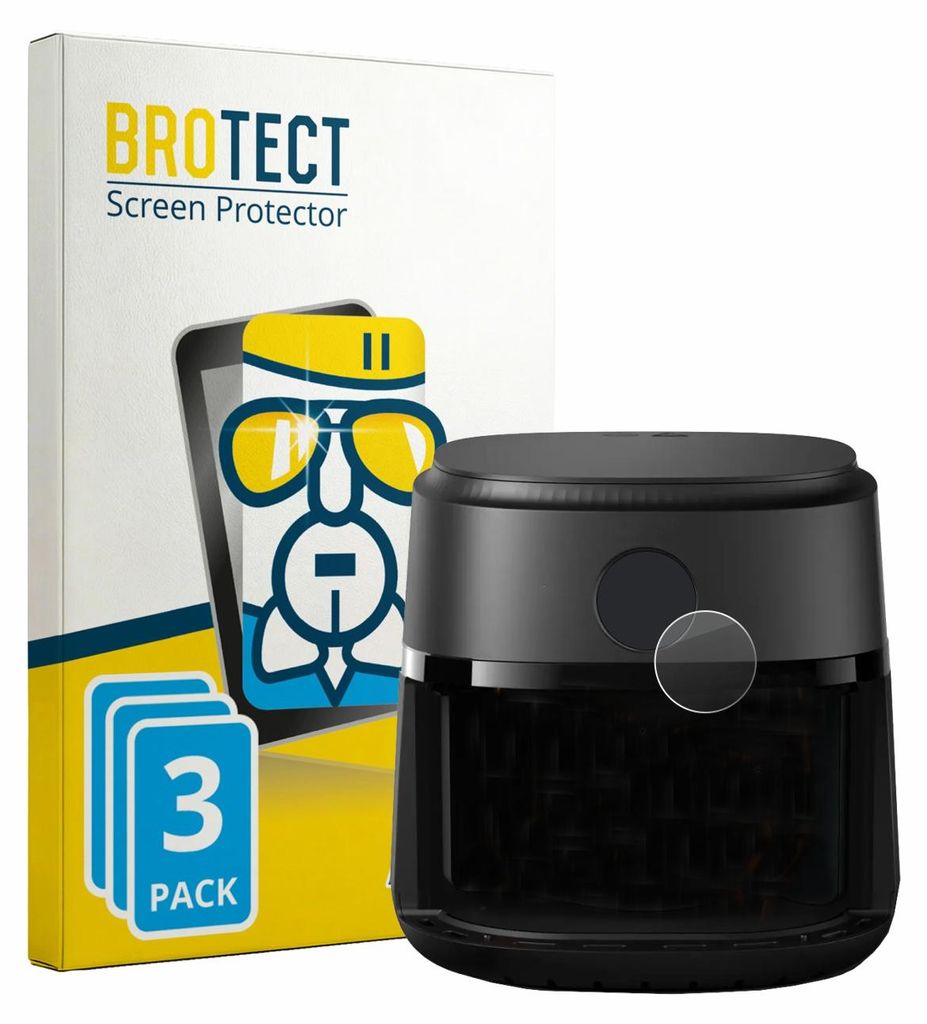 3x BROTECT Schutzglas für Philips Airfryer 2000 Series 6.2L Schutzfolie Panzer Folie Glas Display Schutz klar