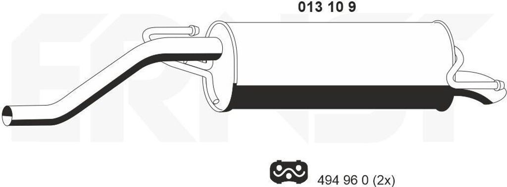 ERNST 013109 Endschalldämpfer für OPEL Corsa D Schrägheck (S07) Auspuff