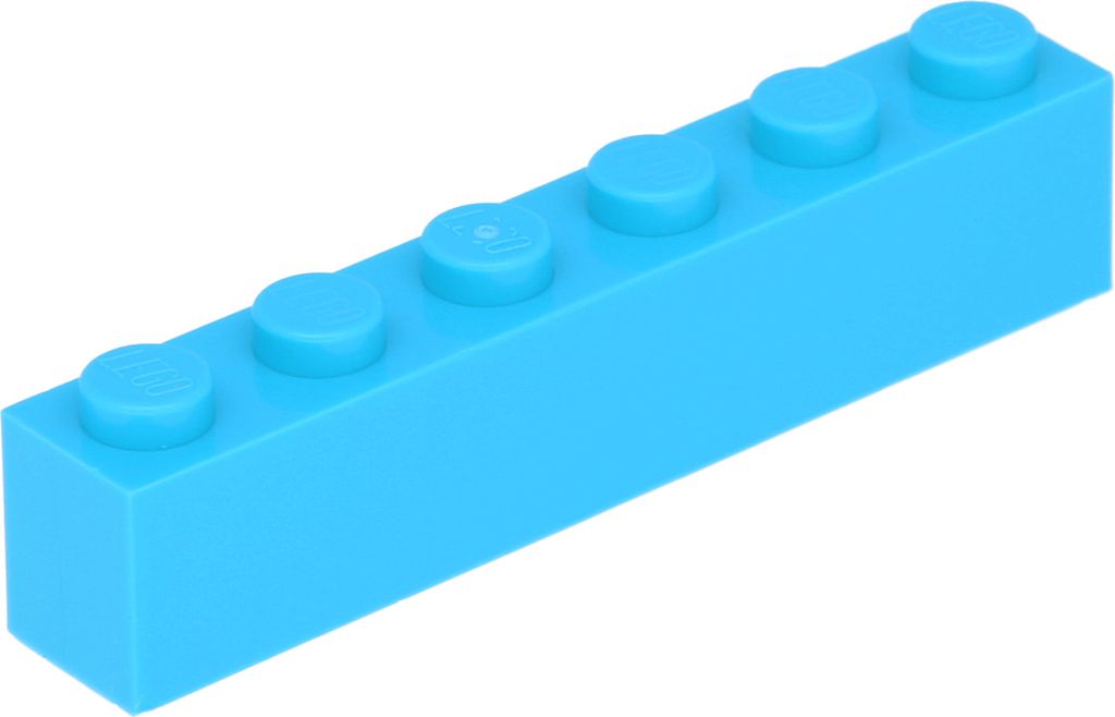 Lego 10 Stück 3009 Stein Brick 1x6 Part Basic Steine 10 Mittleres Azurblau