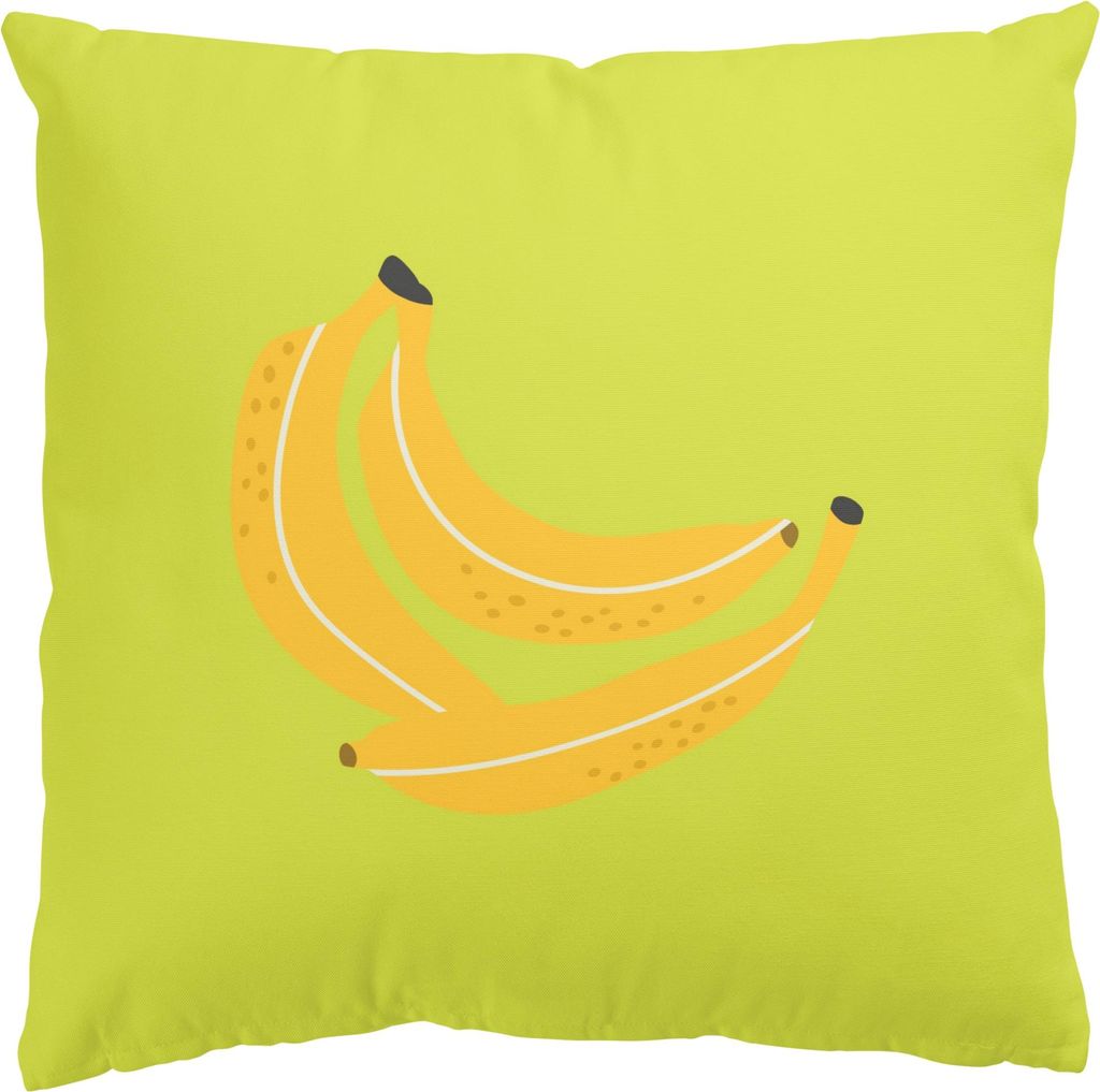 Dekokissen Kulinarisch drinnen / Indoor Zierkissen Canvas waschbar Obst grün Pop Art Sofakissen mit Füllung