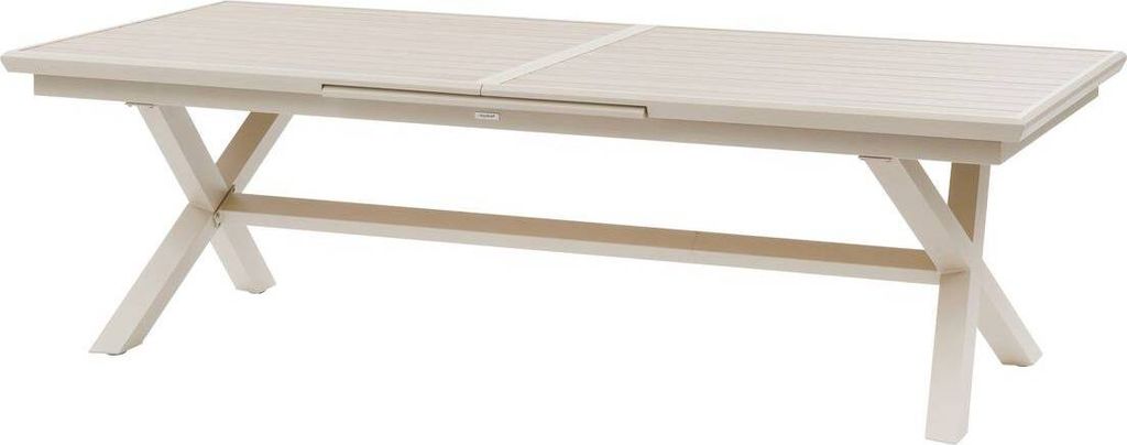 Hespéride - Ausziehbarer gartentisch "axiome" holzoptik leinen & ton 12 plätze aus aluminium