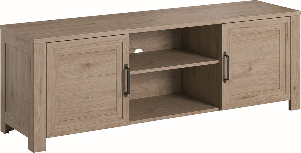 TV-Unterschrank Alvier 03, Farbe: Kastanie hell - 55 x 160 x 44 cm (H x B x T)