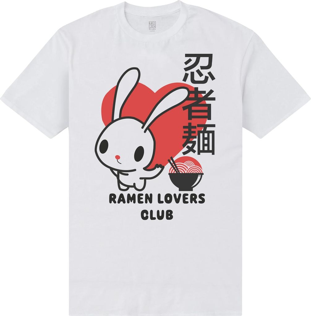 TORC - "Ramen Lovers Club" T-Shirt für Herren/Damen Uni PN1066 (S) (Weiß)