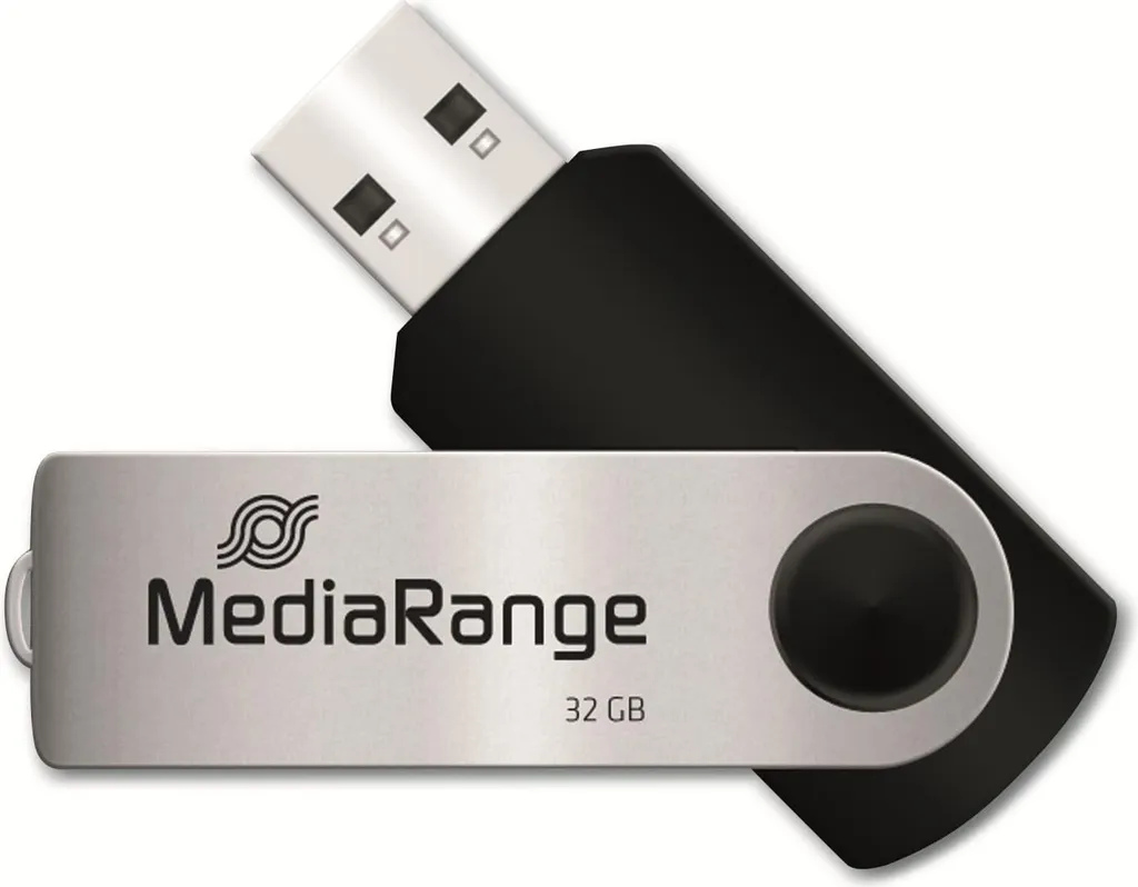 MediaRange MR911-2 USB 32GB Pack 2 | Pendrive Rotante USB 2.0 Affidabile
