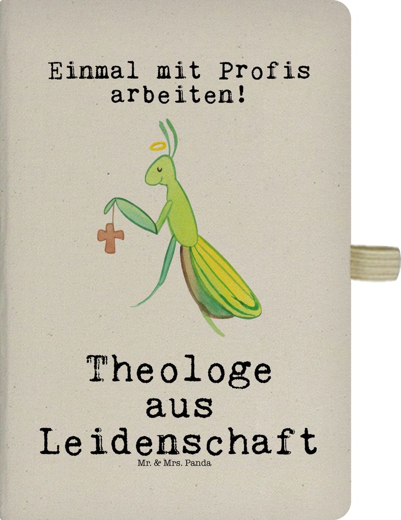 Mr. & Mrs. Panda notizbuch Theologe Leidenschaft - Transparent - Geschenk, Schreibbuch, Adressbuch, Tagebuch, Journal, Skizzenbuch